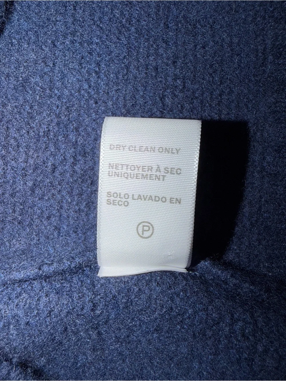 James Perse Los Angeles 100% Cashmere Shawl Collar Sweater Size 1 (S) Navy Blue